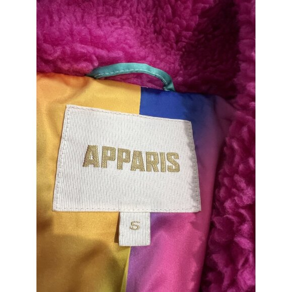 Apparis Fiona Faux Shearling Jacket in Pink - Picture 4 of 4